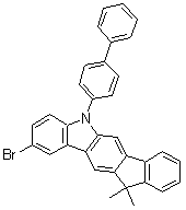5-[1,1'-Biphenyl]-4-yl-2-bromo-5,11-dihydro-11,11-dimethyl-indeno[1,2-b]carbazole molecular structure (CAS 1343492-86-3)