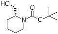 structure of CAS# 134441-61-5, tert-Butyl (R)-2-(hydroxymethyl)piperidine-1-carboxylate;(R)-N-(tert-Butoxycarbonyl)-2-piperidinemethanol; tert-Butyl (2R)-2-(hydroxymethyl)piperidine-1-carboxylate