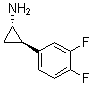 结构式 CAS# 1345413-20-8, (1S,2R)-2-(3,4-二氟苯基)-环丙胺