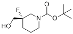 叔-丁基(3S)-3-氟-3-(羟基甲基)哌啶-1-羧酸酯分子结构 (CAS 1345697-13-3)