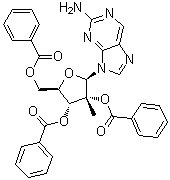 9-(2,3,5-Tri-O-benzoyl-2-C-methyl-beta-D-ribofuranosyl)-9H-purin-2-amine molecular structure (CAS 1345969-99-4)