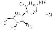4-Amino-1-(2-cyano-2-deoxy-beta-D-arabinofuranosyl)-2(1H)-pyrimidinone monohydrochloride molecular structure (CAS 134665-72-8)