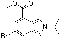 Methyl 6-bromo-2-(1-methylethyl)-2H-indazole-4-carboxylate molecular structure (CAS 1346702-53-1)