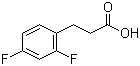 structure of CAS# 134672-70-1, 3-(2,4-Difluorophenyl)propanoic acid;2,4-Difluorobenzenepropanoic acid; 3-(2,4-Difluorophenyl)propionic acid