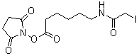 Succinimidyl-6-[(iodoacetyl)amino]hexanoate molecular structure (CAS 134759-23-2)