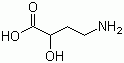 2-羟基-4-氨基丁酸分子结构 (CAS 13477-53-7)
