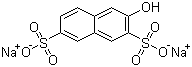2-萘酚-3,6-二磺酸二钠分子结构 (CAS 135-51-3)