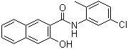 结构式 CAS# 135-63-7, N-(5-氯-2-甲基苯基)-3-羟基-2-萘甲酰胺; 色酚 AS-KB; 冰染偶合组分 21