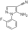 5-Amino-1-(2-fluorophenyl)-1H-pyrazole-4-carbonitrile molecular structure (CAS 135108-48-4)