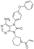 structure of CAS# 1351635-67-0, 6-Amino-7,9-dihydro-9-[(3S)-1-(1-oxo-2-propen-1-yl)-3-piperidinyl]-7-(4-phenoxyphenyl)-8H-purin-8-one
