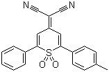 2-[2-(4-Methylphenyl)-1,1-dioxido-6-phenyl-4H-thiopyran-4-ylidene]propanedinitrile molecular structure (CAS 135215-38-2)