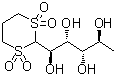 6-Deoxy-L-mannitol cyclic 1,3-propanediyl dithioacetal S,S,S',S'-tetraoxide molecular structure (CAS 1352707-53-9)