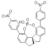 (11aR)-10,11,12,13-Tetrahydro-5-hydroxy-3,7-bis(4-nitrophenyl)-diindeno[7,1-de:1',7'-fg][1,3,2]dioxaphosphocin-5-oxide molecular structure (CAS 1352810-37-7)