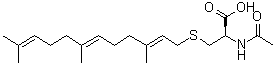 结构式 CAS# 135304-07-3, N-乙酰基-L-法呢基半胱氨酸