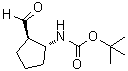 N-[(1R,2R)-2-甲酰基环戊基]氨基甲酸叔丁酯分子结构 (CAS 1353093-76-1)