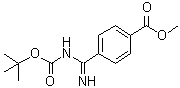 structure of CAS# 135321-84-5, 4-[[[(1,1-Dimethylethoxy)carbonyl]amino]iminomethyl]benzoic acid methyl ester