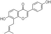 8-异戊烯基大豆苷元分子结构 (CAS 135384-00-8)