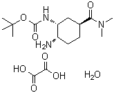 N-[(1R,2S,5S)-2-Amino-5-[(dimethylamino)carbonyl]cyclohexyl]carbamic acid 1,1-dimethylethyl ester ethanedioate hydrate (1:1:1) molecular structure (CAS 1353893-22-7)
