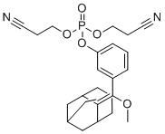 Phosphoric acid bis(2-cyanoethyl) 3-(methoxytricyclo[3.3.1.13,7]dec-2-ylidenemethyl)phenyl ester molecular structure (CAS 1353997-46-2)
