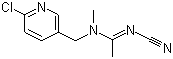 structure of CAS# 135410-20-7, Acetamiprid;(1E)-N-[(6-Chloro-3-pyridinyl)methyl]-N'-cyano-N-methylethanimidamide