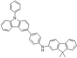 9,9-Dimethyl-N-[4-(9-phenyl-9H-carbazol-3-yl)phenyl]-9H-fluoren-2-amine molecular structure (CAS 1354653-33-0)