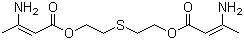 structure of CAS# 13560-49-1, 3-Amino-2-butenoic acid 1,1'-(thiodi-2,1-ethanediyl) ester;3-Amino-2-butenoic acid thiodi-2,1-ethanediyl ester; 3-Thia-1,5-pentanediol bis(beta-aminocrotonate); Advastab A 70