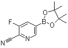 (6-Cyano-5-fluoropyridin-3-yl)boronic acid pinacol ester molecular structure (CAS 1356066-65-3)