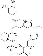 8-Ethyl-5,6,8,11,12,13,14,15,16,17,18,19,24,25,26,26a-hexadecahydro-5,19-dihydroxy-3-[2-(4-hydroxy-3-methoxycyclohexyl)-1-methylethenyl]-14,16-dimethoxy-4,10,12,18-tetramethyl-15,19-epoxy-3H-pyrido[2,1-c][1,4]oxaazacyclotricosine-1,7,20,21(4H,23H)-tetrone molecular structure (CAS 135635-46-0)