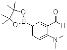 结构式 CAS# 1356400-78-6, 2-(二甲基氨基)-5-(4,4,5,5-四甲基-1,3,2-二氧硼杂环戊烷-2-基)苯甲醛