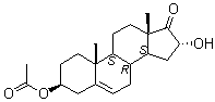 3beta,16alpha-Dihydroxyandrost-5-en-1-one 3-acetate molecular structure (CAS 13570-63-3)