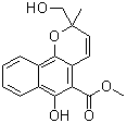 6-Hydroxy-2-(hydroxymethyl)-2-methyl-2H-naphtho[1,2-b]pyran-5-carboxylic acid methyl ester molecular structure (CAS 1357351-29-1)