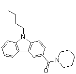 (9-Pentyl-9H-carbazol-3-yl)-1-piperidinylmethanone molecular structure (CAS 1358039-07-2)