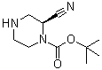 结构式 CAS# 1359658-29-9, (2S)-2-氰基-1-哌嗪羧酸叔丁酯