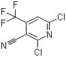 2,6-Dichloro-4-(trifluoromethyl)nicotinonitrile molecular structure (CAS 13600-42-5)