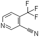 结构式 CAS# 13600-43-6, 3-氰基-4-三氟甲基吡啶; 4-(三氟甲基)烟腈