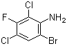 6-Bromo-2,4-dichloro-3-fluorobenzenamine molecular structure (CAS 1360438-57-8)