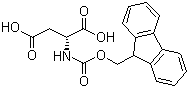 结构式 CAS# 136083-57-3, N-芴甲氧羰基-D-天冬氨酸