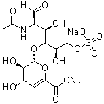 2-(Acetylamino)-2-deoxy-4-O-(4-deoxy-alpha-L-threo-hex-4-enopyranuronosyl)-D-glucose 6-(hydrogen sulfate) disodium salt molecular structure (CAS 136098-06-1)