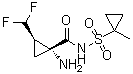 (1R,2R)-1-Amino-2-(difluoromethyl)-N-[(1-methylcyclopropyl)sulfonyl]cyclopropanecarboxamide molecular structure (CAS 1360997-58-5)