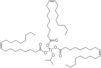 异丙基三油酸酰氧基钛酸酯分子结构 (CAS 136144-62-2)