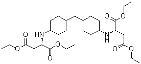 N,N'-(Methylenedi-4,1-cyclohexanediyl)bisaspartic acid tetraethyl ester molecular structure (CAS 136210-30-5)