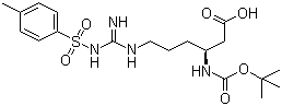 N-Boc-N'-对甲苯磺酰基-L-beta-高精氨酸分子结构 (CAS 136271-81-3)