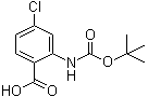 2-[(tert-Butoxycarbonyl)amino]-4-chlorobenzoic acid molecular structure (CAS 136290-47-6)