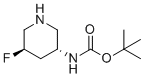 structure of CAS# 1363378-07-7, tert-Butyl ((3R,5R)-5-fluoropiperidin-3-yl)carbamate