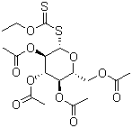 1-Thio-beta-D-glucopyranose 2,3,4,6-tetraacetate 1-(O-ethylcarbonodithioate) molecular structure (CAS 13639-54-8)