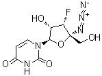 4'-C-叠氮基-3'-脱氧-3'-氟尿苷分子结构 (CAS 1365258-17-8)