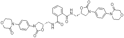 N1,N2-Bis[[(5S)-2-oxo-3-[4-(3-oxo-4-morpholinyl)phenyl]-5-oxazolidinyl]methyl]-1,2-benzenedicarboxamide molecular structure (CAS 1365267-36-2)