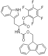N-[芴甲氧羰基]-D-色氨酸五氟甲基酯分子结构 (CAS 136554-94-4)