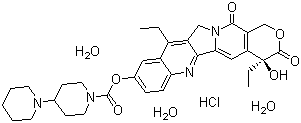Irinotecan hydrochloride trihydrate molecular structure (CAS 136572-09-3)