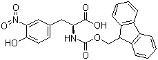 Fmoc-3-Nitro-L-tyrosine molecular structure (CAS 136590-09-5)